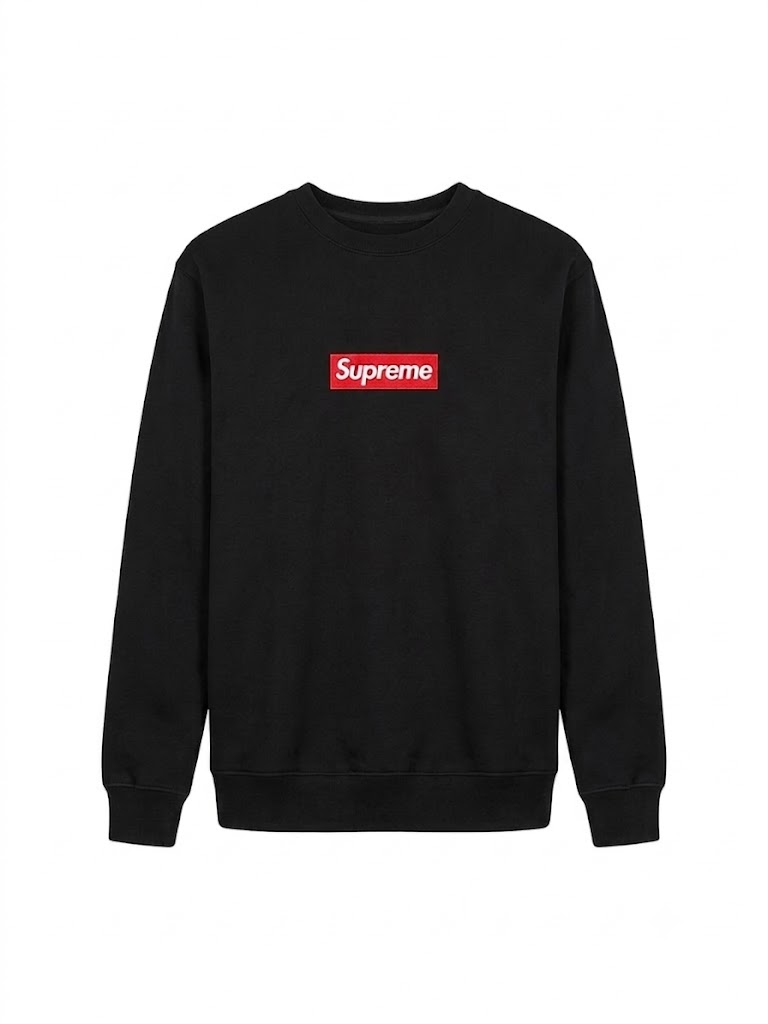Buzo Crewneck Supreme Negro